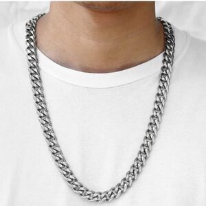 Men’s 15mm Cuban Curb Link Stainless Necklace